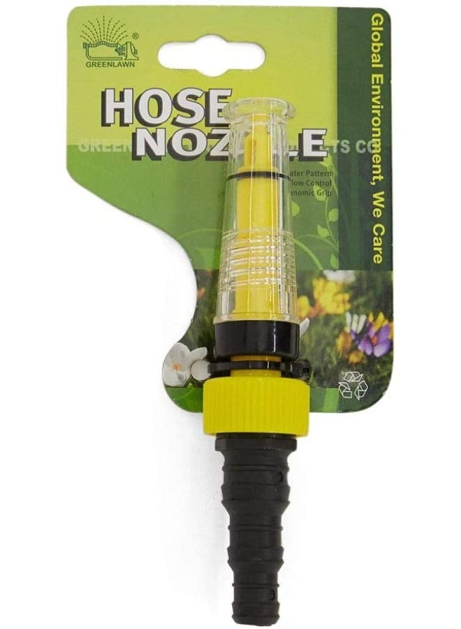 Green Lawn Plastic Twist Hose Nozzle Yellow/Black